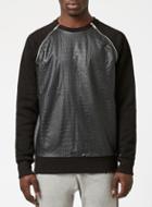 Topman Mens N1sq Black Snake Skin Effect Sweatshirt*