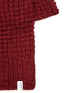 Topman Mens Selected Homme Burgundy Waffle Textured Scarf