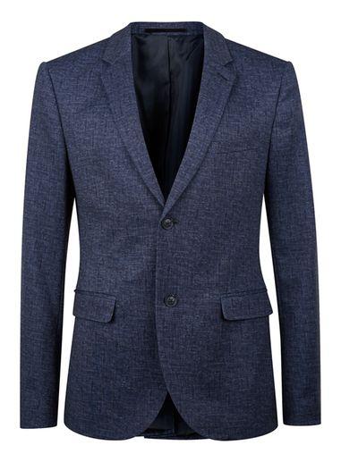 Topman Mens Blue Navy Jersey Skinny Fit Blazer