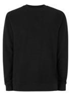Topman Mens Black Reverse Fabric Sweatshirt