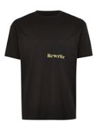Topman Mens Black 'rewrite' Oversized T-shirt