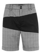 Topman Mens Rogues Of London Black And Grey Puppytooth Panel Shorts