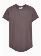 Topman Mens Brown Longline T-shirt