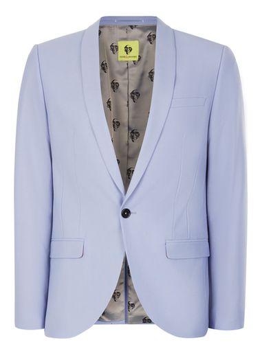 Topman Mens Cream Noose & Monkey Lilac Skinny Fit Suit Jacket