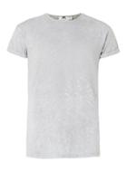 Topman Mens Grey Crackle Effect Muscle Fit Roller T-shirt