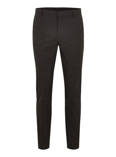 Topman Mens Grey Skinny Fit Smart Trousers