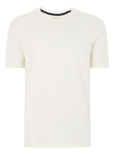 Topman Mens Cream Selected Homme Off White 'brush' T-shirt