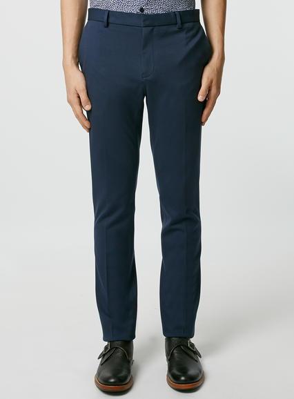 Topman Mens Blue Navy Jersey Skinny Fit Pants