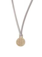 Topman Mens Grey Gold Look Engraved Pendant Necklace*