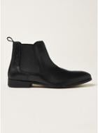 Topman Mens Black Leather Throne Chelsea Boots