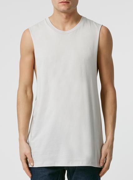 Topman Mens Grey Bondi Low Cut Vest