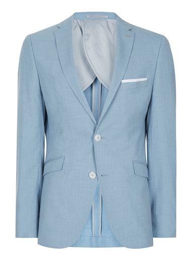 Topman Mens Selected Homme Light Blue Slim Fit Suit Jacket