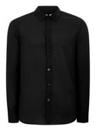 Topman Mens Black Beaded Collar Shirt