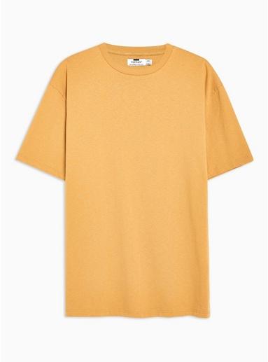 Topman Mens Yellow Mustard Oversized T-shirt