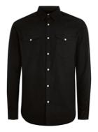 Topman Mens Selected Homme's Black Denim Long Sleeve Shirt