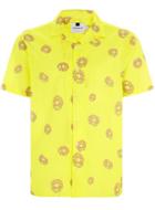 Topman Mens Yellow Daisy Print Short Sleeve Shirt