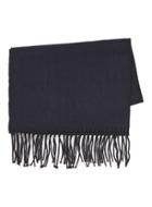 Topman Mens Multi Black And Navy Double Faced Scarf