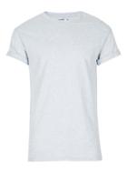Topman Mens White Blue Slub Muscle Fit Roller T-shirt