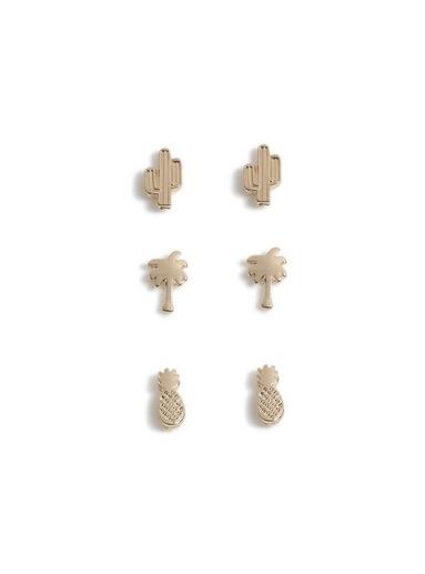 Topman Mens *gold Earring Pack