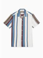 Topman Mens Multi Stripe Slim Shirt