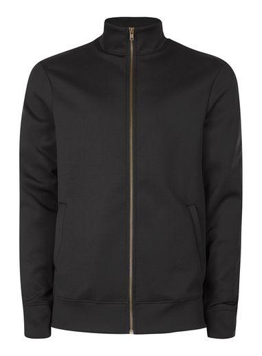 Topman Mens Aaa Black Zip Track Top