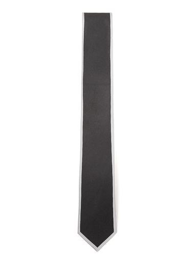 Topman Mens Black Contrast Edge Tie