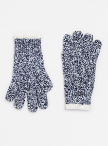 Topman Mens Multi Curtis Kulig Navy Lambswool Gloves