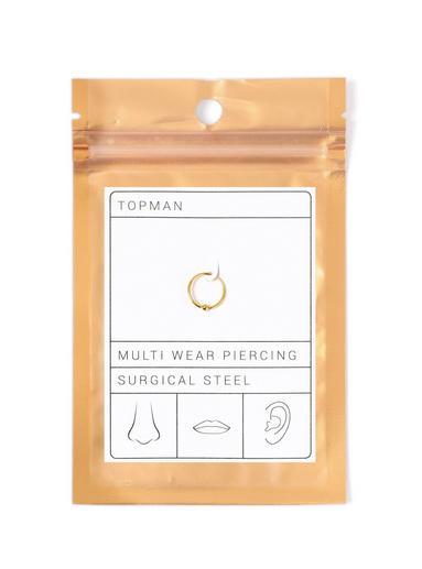 Topman Mens Gold Multiwear Piercing Hoops*
