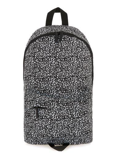 Topman Mens Black And White Leopard Print Backpack