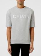 Topman Mens Calvin Klein Short Sleeve Grey Sweatshirt
