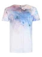 Topman Mens White Spray Paint Slim Fit T-shirt