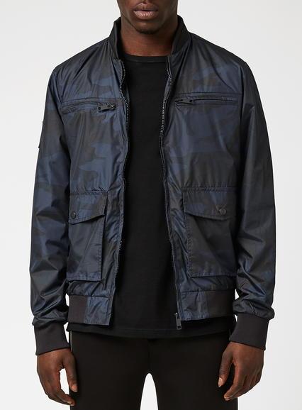 Topman Mens Blue N1sq Navy Camo Bomber Jacket*