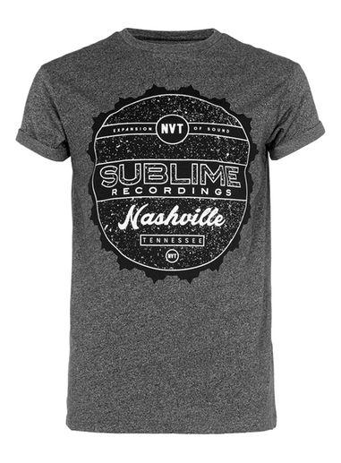Topman Mens Black Sublime Print Muscle Fit T-shirt
