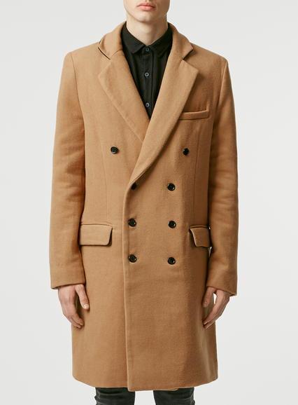Topman Mens Brown Criminal Damage Camel Coat*