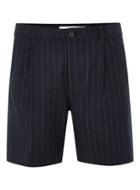 Topman Mens Navy Pinstripe Shorts