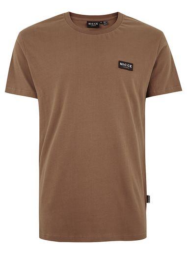 Topman Mens Nicce Brown 'division' T-shirt