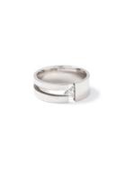 Topman Mens Silver Look Crystal Ring*