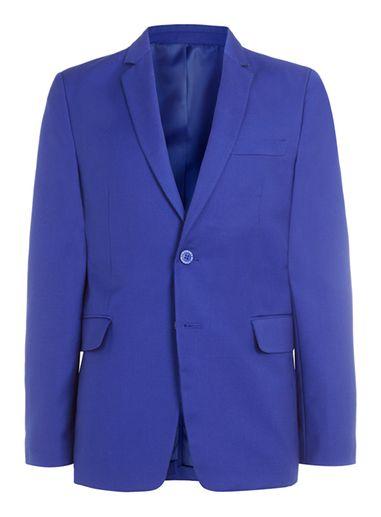 Topman Mens Rogues Of London Blue Wool Blend Blazer