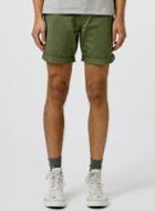 Topman Mens Green Khaki Shorter Length Chino Shorts