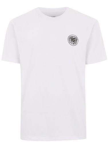 Topman Mens Vision Street Wear White 'fish Eye' Essential T-shirt