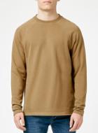 Topman Mens Grey Brown/green Fixed Hem Sweatshirt