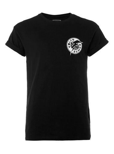 Topman Mens Black Volts Print Roller T-shirt