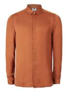 Topman Mens Black Brown Crumpled Satin Casual Shirt