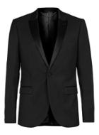 Topman Mens Premium Black Textured Skinny Fit Tuxedo Jacket