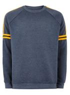 Topman Mens Navy Blue Taping Sweatshirt