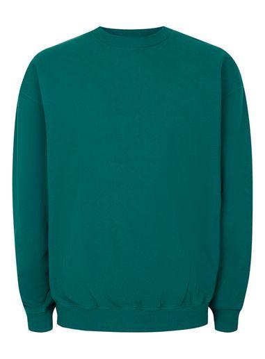 Topman Mens Green Teal Side Panel Oversized Sweatshirt