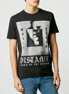 Topman Mens Black Distance Print T-shirt