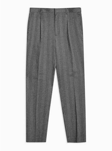 Topman Mens Grey Charcoal Slim Trousers