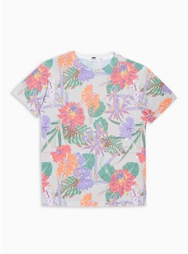 Topman Mens Multi Tropical Floral Print T-shirt