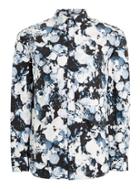 Topman Mens Black Selected Homme Navy Floral Shirt